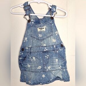 Infant Girl's Osh Kosh B'Gosh Floral Overalls Dress, Size 18 Months